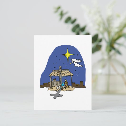 Nativiteitsscène Briefkaart (Staand voorkant)