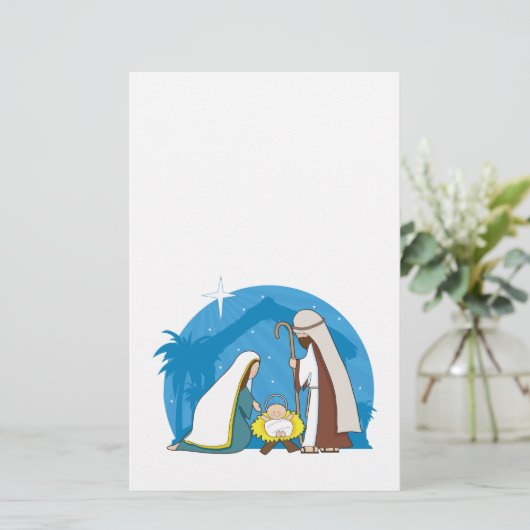 Nativiteitsscène Briefpapier (Staand voorkant)