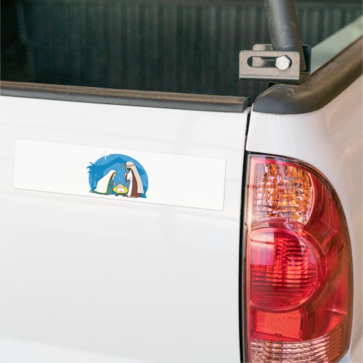 Nativiteitsscène Bumpersticker (Op Truck)