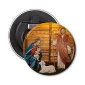 Nativiteitsscène Button Flesopener (Voorkant)