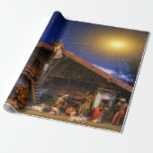 Nativiteitsscène Cadeaupapier (Uitgerold)
