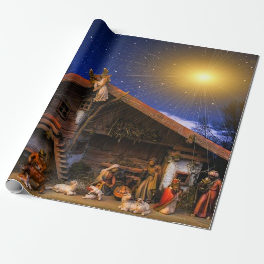 Nativiteitsscène Cadeaupapier (Uitgerold)