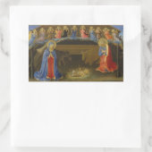 Nativiteitsscène Christus Heilige Familie Angels Rechthoekige Sticker (Tas)