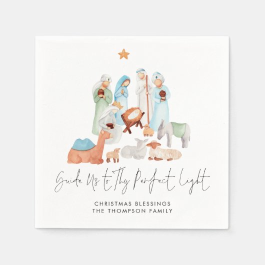 Nativiteitsscène Drie houdt de naam van het Lyrisc Servet (Voorkant)