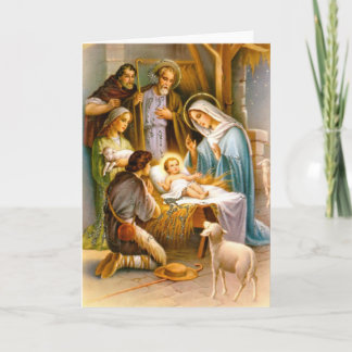 nativiteitsscène feestdagen kaart