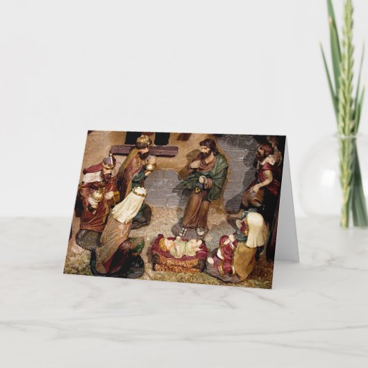 Nativiteitsscène Feestdagen Kaart (Voorkant)