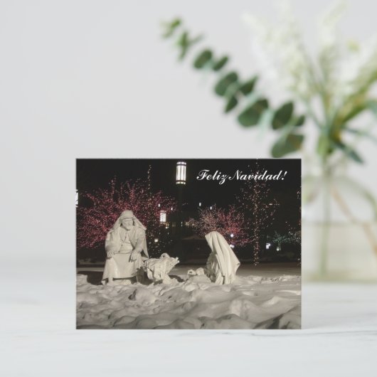 Nativiteitsscène Feestdagenkaart (Staand voorkant)