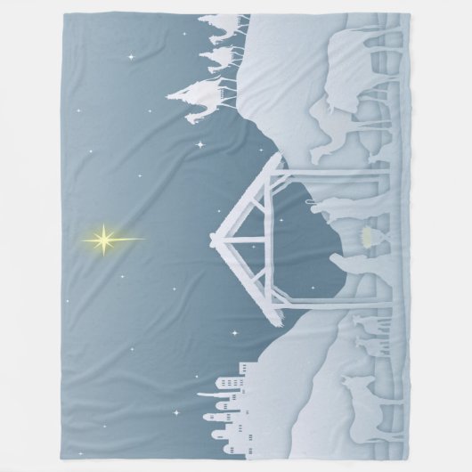 Nativiteitsscène Fleece Deken (Voorkant)