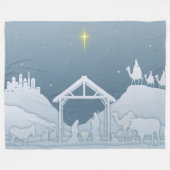 Nativiteitsscène Fleece Deken (Voorkant (Horizontaal))