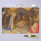 Nativiteitsscène in goud tissuepapier (Craft)