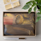 Nativiteitsscène in goud tissuepapier (Geschenk)