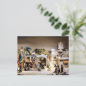 Nativiteitsscène instellen voor kerstmis feestdagenkaart (Staand voorkant)