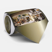 Nativiteitsscène instellen voor kerstmis stropdas (Opgerold)