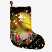 Nativiteitsscène Jesus in Wieg kerstmis Kleine Kerstsok (Voorkant)