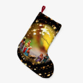 Nativiteitsscène Jesus in Wieg kerstmis Kleine Kerstsok (Voorkant (Hangend))