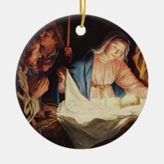 Nativiteitsscène Keramisch Ornament (Voorkant)