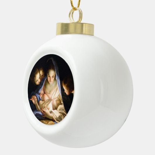 Nativiteitsscène Keramische Bal Ornament (Rechts)