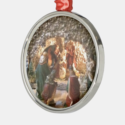 Nativiteitsscène kerstboomversiering metalen ornament (Links)