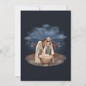 Nativiteitsscène - kerstuitnodiging kaart (Achterkant)