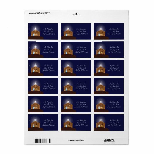 Nativiteitsscène Klassiek Etiket (Full Sheet)