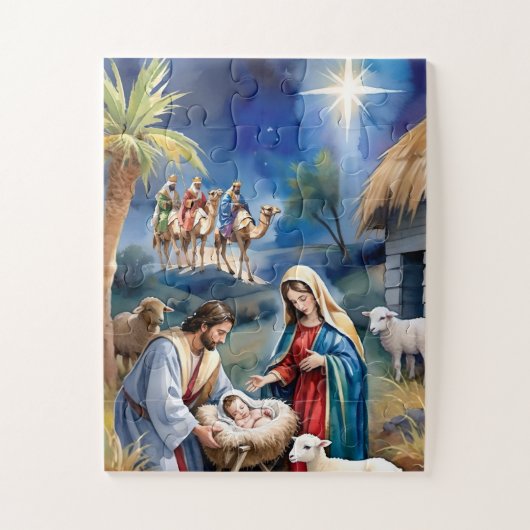 Nativiteitsscène Legpuzzel (Verticaal)