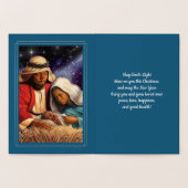 Nativiteitsscène Luxe echte kerstkaarten voor Foli Folie Kaarten (Binnen)