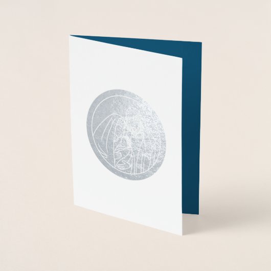 Nativiteitsscène Luxe echte kerstkaarten voor Foli Folie Kaarten (Voorkant)