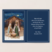 Nativiteitsscène Luxe echte kerstkaarten voor Foli Folie Kaarten (Binnen)