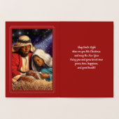 Nativiteitsscène Luxe echte kerstkaarten voor Foli Folie Kaarten (Binnen)