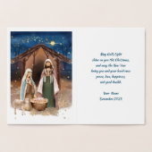 Nativiteitsscène Luxe echte kerstkaarten voor Foli Folie Kaarten (Binnen)