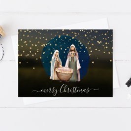 Nativiteitsscène, Mary, Joseph, baby Jezus Kerstmi Briefkaart