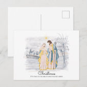 Nativiteitsscène - Mary, Joseph & Newborn Baby Jes Briefkaart (Voorkant / Achterkant)