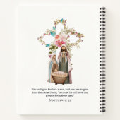 Nativiteitsscène - Mary, Joseph & Newborn Baby Jes Notitieboek (Achterkant)