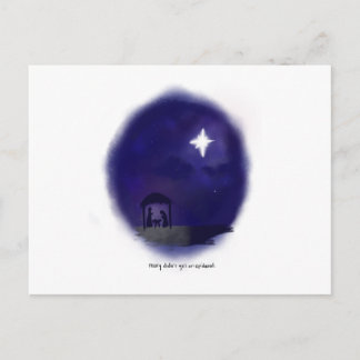 Nativiteitsscène / Mary kreeg geen epidurale Briefkaart
