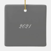 Nativiteitsscène Merry Kerstkeramische versiering Keramisch Ornament (Achterkant)