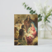  nativiteitsscène met drastische verlichting briefkaart (Staand voorkant)