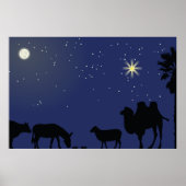 Nativiteitsscène met Kerstmis Poster (Voorkant)