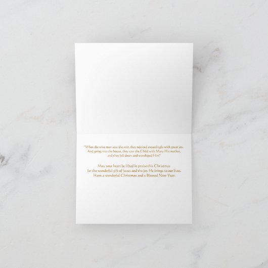 Nativiteitsscène met wijze mannen kerst feestdagen kaart (Binnen)