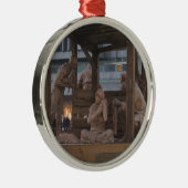 Nativiteitsscène Metalen Ornament (Rechts)
