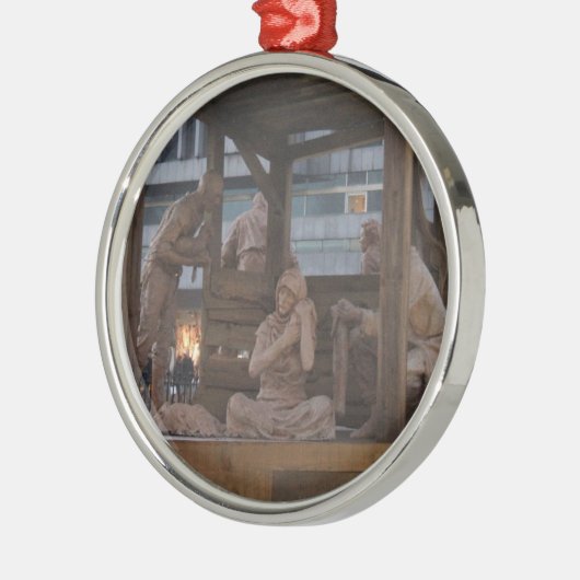 Nativiteitsscène Metalen Ornament (Links)