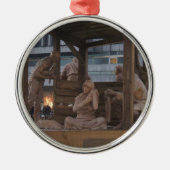 Nativiteitsscène Metalen Ornament (Voorkant)