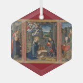 Nativiteitsscène Mooie kerst van Jezus Glas Ornament (Voorkant)