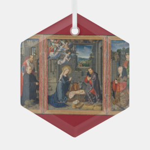 Nativiteitsscène Mooie kerst van Jezus Glas Ornament