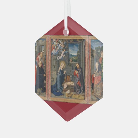 Nativiteitsscène Mooie kerst van Jezus Glas Ornament (Voorkant links)
