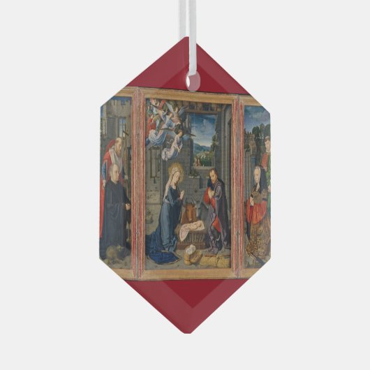 Nativiteitsscène Mooie kerst van Jezus Glas Ornament (Voorkant Rechts)