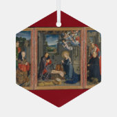 Nativiteitsscène Mooie kerst van Jezus Glas Ornament (Achterkant)