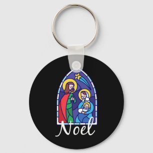 Nativiteitsscène Nord Star met Kerstmis Sleutelhanger
