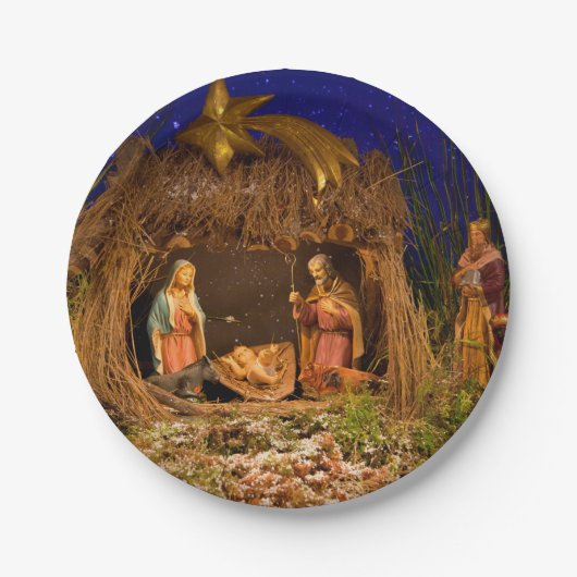 Nativiteitsscène Papieren Bordje (Voorkant)