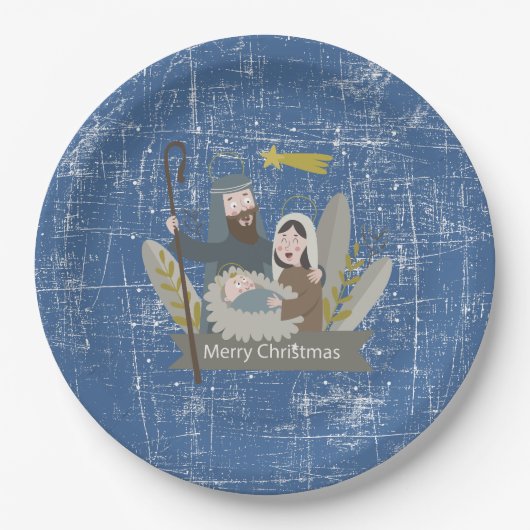 Nativiteitsscène Papieren Bordje (Voorkant)