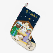 Nativiteitsscène personaliseren kleine kerstsok (Voorkant (Hangend))